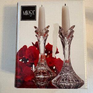 Vintage MIKASA Deco Candle Holders - 5" - Set of 2 for small tapers